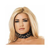 Halsband 4 cm breit, verziert mit Nieten