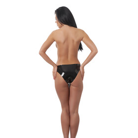 Latex Damen Slip mit 2 Dildos, innen(12 x 3.5 cm) &...