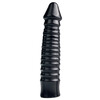 Groer Dildo mit geripptem Schaft - Schwarz