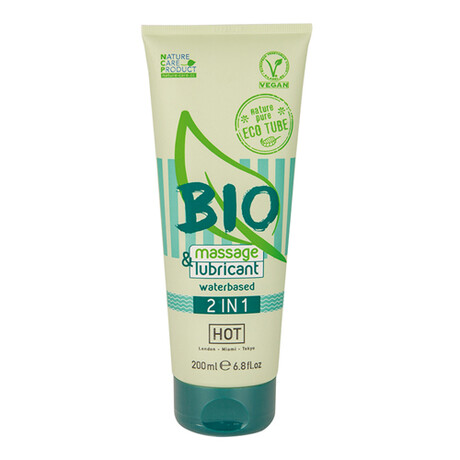 HOT BIO 2 in 1 Massage- und Gleitgel auf Wasserbasis 200ml
