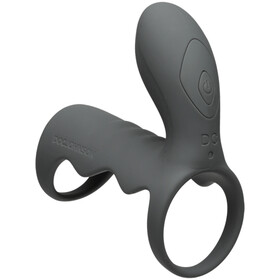 Vibrierender Peniskfig mit Funkfernbedienung - Grau