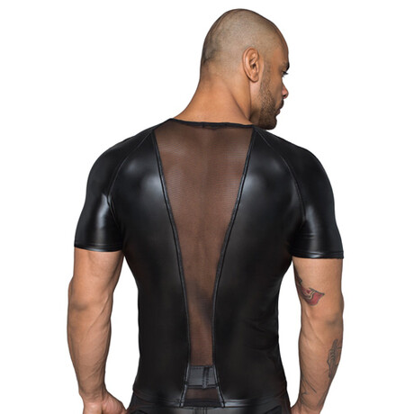 Wetlook Shirt mit Netzeinsatzen