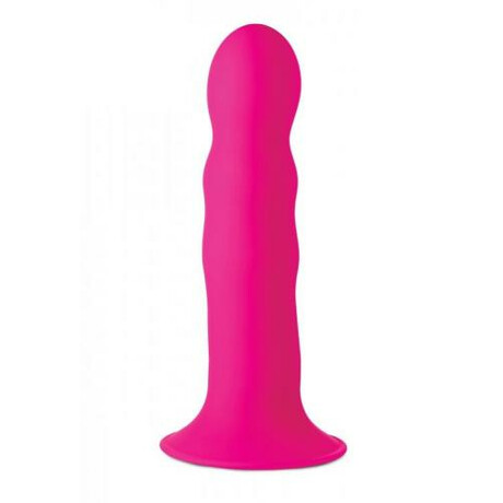 Squeeze-It gewellter Dildo - Rosa