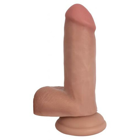Realistischer Dildo mit Saugnapf und Hodensack - Hautfarben