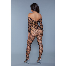 Web of Love Catsuit - Schwarz
