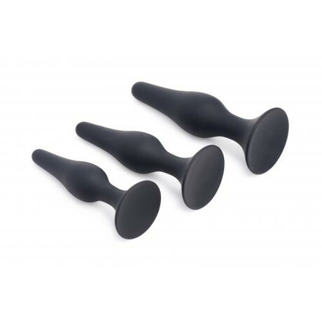 3-teiliges Analplug-Set aus Silikon