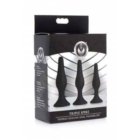 3-teiliges Analplug-Set aus Silikon