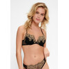 Gel-BH mit Spitze - Schwarz/Gold
