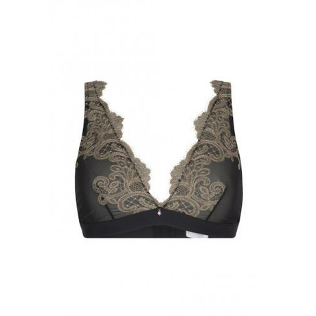 Triangel-BH mit Spitze - Schwarz/Gold
