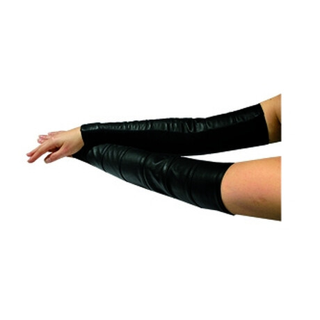 Leder Armstulpen mit Stretch lang
