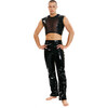 Herren Lack Netzshirt Top