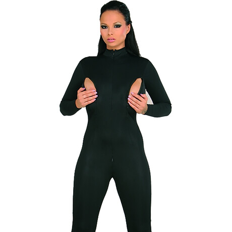 Stretch Catsuit Overall mit RV im Schritt