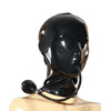 Latex Maske mit aufblasbaren Mundknebel