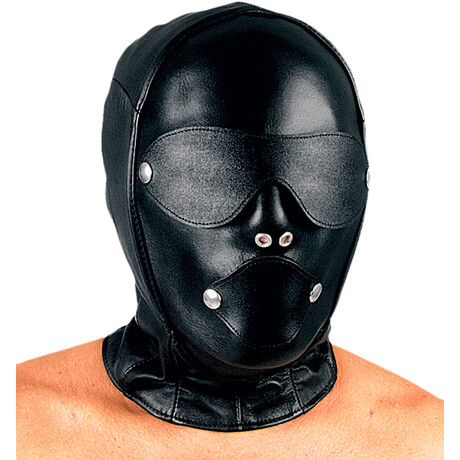 Leder Maske mit Dildo