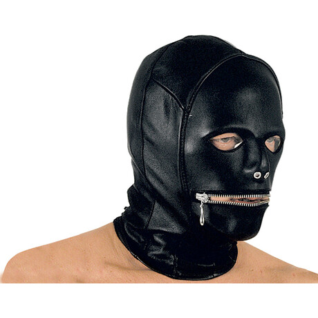 Leder Maske mit RV