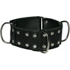 Leder Halsband mit 3 D-Ringen
