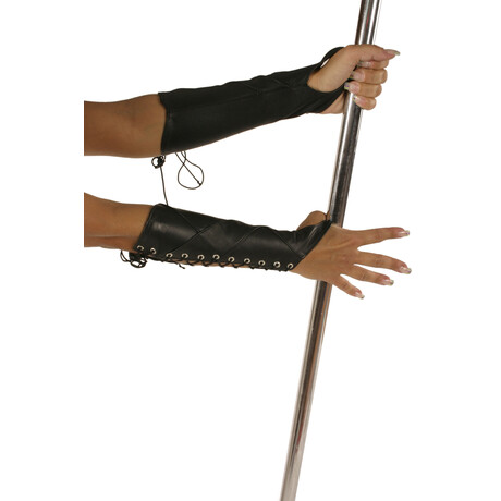 Leder Armstulpen mit Schn�rung
