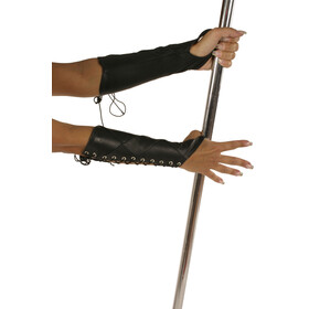 Leder Armstulpen mit Schnürung