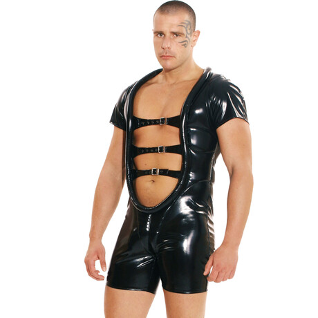 Lack Body Pantsbody Kurzoverall Rot L